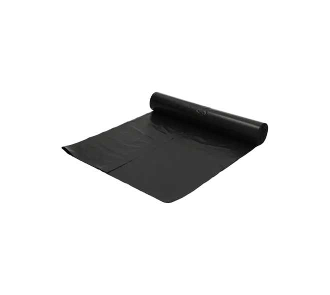 Afvalzak Gerecycled LDPE Zwart 60x80cm T60 60 Liter HY Per Doos 10 Rollen x 20 Stuks