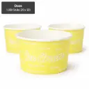 IJsbekers, karton 200 ml Ø 9,5 cm · 6 cm geel "Icelove"  1000 stuks (20x50)