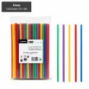 Herbruikbare shake rietjes PP Ø 8 mm · 25 cm reusable drinkrietjes assorti kleuren 1200 stuks (12x100)