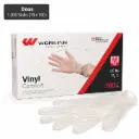 Vinyl handschoenen transparant & poedervrij "Comfort" maat M ongepoederd 1000 stuks (10x100)