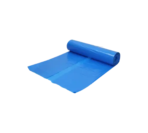[NM150027] Afvalzak Gerecycled LDPE Blauw 65+50 (2x25)x135cm T80 240 Liter HY Per Doos 10 Rollen x 10 Stuks