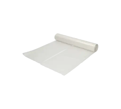 Afvalzak Gerecycled LDPE Transp 70+30(2x15)x200cm pons T80 400 Liter HY Per Doos 20 Rollen x 5 Stuks 