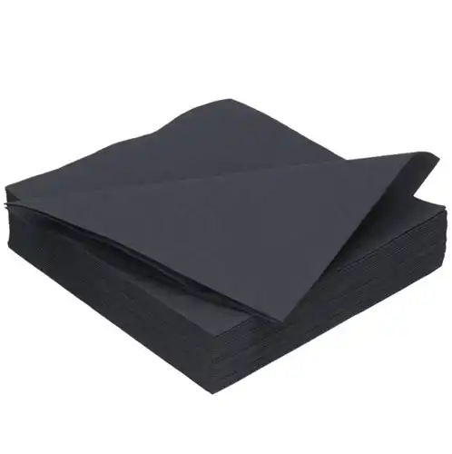 Duni Soft Bestekzakje  40x40 cm 1/8 Vouw 60 Stuks x 6 pakket Black