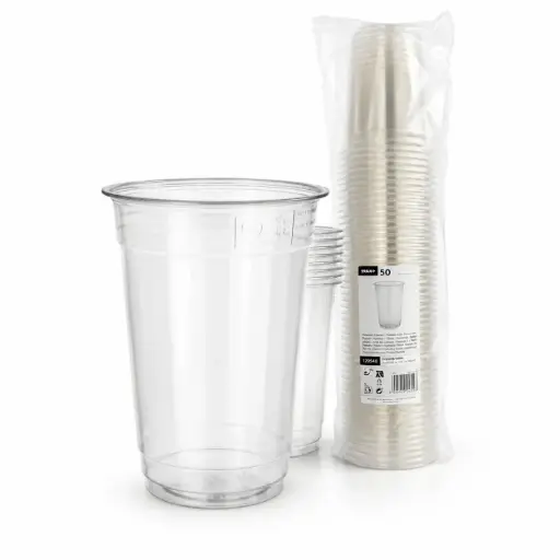 Smoothie bekers "Hurricane", PET 0,4 l Ø 9,5 cm · 12,5 cm glashelder 800 syuks (16x50)